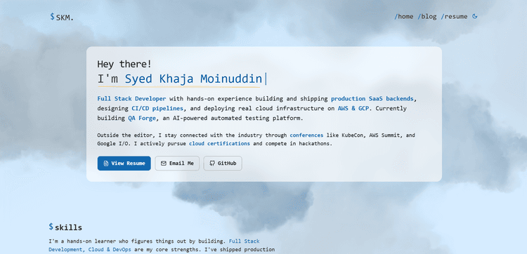 Cloud-Hosted Portfolio cover